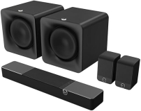 Klipsch FLEXUS-100-SOUNDBAR 2.1 Sound System with Wireless Subwoofers and Surround Speakers