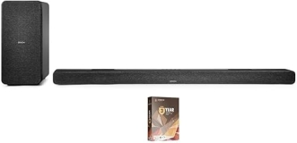 Denon DHT-S517 Dolby Atmos Soundbar with Wireless Subwoofer + 1 Year Extended Warranty, Black