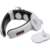 EvoFine Electric Neck Massager - Portable 6 Modes 15 Speeds Cordless Deep Tissue Pain Relief with Pulse Pads
