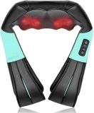 Nekteck Shiatsu Neck & Back Massager with Heat, 3D Kneading Pillow for Muscle Pain Relief - Blue