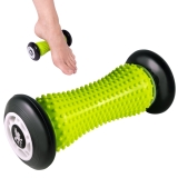 H&S Foot Massage Roller with Nubs for Relaxation - Black Neon Yellow