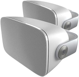 Weather-Resistant Outdoor Speakers for Patio, Garden, Poolside - B&W AM-1 (White, Pair)