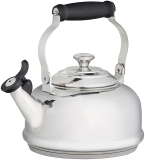 Le Creuset Stainless Steel Whistling Tea Kettle, 1.2 qt., Metal Finish