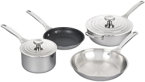 Le Creuset Tri-Ply Stainless Steel 6-Piece Cookware Set - Premium Quality