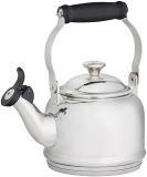 Le Creuset Demi Tea Kettle 1.7 qt. Stainless Steel with Metal Accents
