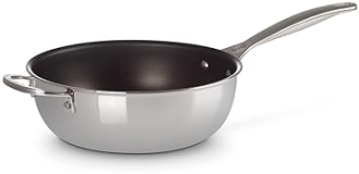 Le Creuset 3.5 Quart Tri-Ply Stainless Steel Nonstick Saucier Pan