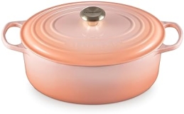 Le Creuset 6.75qt Oval Dutch Oven in Peche - Enameled Cast Iron