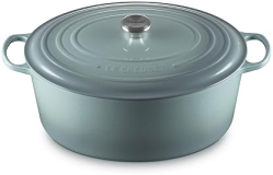 Le Creuset Oval Dutch Oven 15.5qt Sea Salt Enameled Cast Iron - Top Quality Cookware