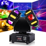 BOSYTRO 120W Stage Moving Head DJ Lights with RGBW Beam & Sound-Activated DMX - Party Lights for Events
