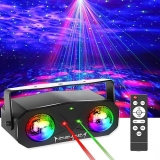SPOOBOOLA Starry Sky Ocean Wave Projector 3 in 1 with Remote Control - Party DJ Disco Ball Light