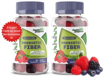 Health Supplied Keto-Friendly Sugar-Free Prebiotic Fiber Gummies | Berry Flavor for Gut Health