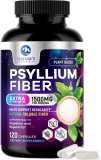 Nature's Peak 1500mg Psyllium Husk Capsules for Digestive Health - Non-GMO, Vegan Fiber Supplement - 120 Capsules