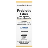 California Gold Nutrition Organic Prebiotic Fiber with Turmeric, Ginger & Boswellia Extracts, 3 Packets - 0.22 oz (6.3 g) Each
