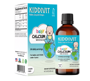 Kiddivit Baby Calcium Drops with Vitamin D3 & K2 - 24 Servings, 4 fl oz (120mL) - Inulin-Fortified - Sugar-Free, Gluten-Free, Vegetarian