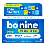 Bonine Raspberry Chewable Motion Sickness Tablets 16 ea - Pack of 6