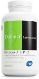 DaVinci Labs Omega 3 HP-D Dietary Supplement for Joint & Immune Health | Vitamin D3 | Lemon Flavor - 120 Softgels
