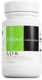 DaVinci Labs ADK Dietary Supplement - Bone, Heart & Immune Health Support - Vitamins A, D3, K2 - Vegetarian - 60 Capsules