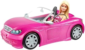 Barbie Sparkly Pink Convertible Playset with Fashion Doll - Amazon Exclusive