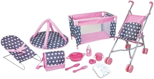 Lissi 5-Piece Doll Nursery Play Set - Deluxe with Accessories
