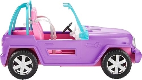 Barbie Doll-Sized SUV Toy Car, Purple Off-Road Vehicle with 2 Pink Seats & Rolling Wheels