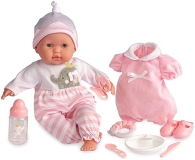 JC Toys 15-Inch Realistic Soft Body Baby Doll with Open/Close Eyes Gift Set | Pink | Ages 2+  Berenguer Boutique