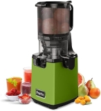 Fretta 5.3'' Cold Press Juicer Machine for Whole Fruits & Vegetables - Easy Clean, BPA-Free Tritan Material - 250W (Matcha)