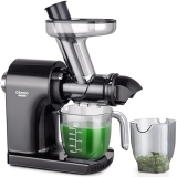 ORMEO HOME Slow Juicer with Large Feed Chute - Easy to Clean Masticating Juicer for High Juice Yield, BPA-Free (Black)