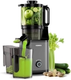 WENHE Extra Large Feed Chute Cold Press Juicer for Whole Fruits & Vegetables - High Juice Yield, Easy Cleaning, BPA