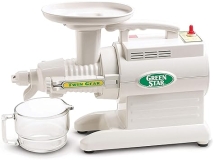 Greenstar GS-3000 Deluxe Masticating Juicer, Twin Gear Cold Press Extractor - White