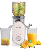 SUSTEAS Cold Press Juicer, 5.3" Feed Chute Slow Masticating Machines with 300W, Fit Whole Fruits & V