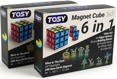 ROBOFI LLC Magnetic Cube 3x3 - 30 Blocks, Creative Puzzle Toy for Mom/Wife, Transformable Fidget Spinner, Infinity Cube, 2-Pack