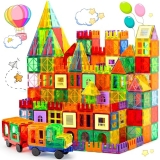 Ouger Toy 104-Piece Magnetic Building Tiles Set for Kids | Educational Stacking Blocks | Construction Toys | Christmas Gift for Toddlers, Boys & Girls 3-9 Years
