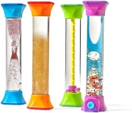 Hand2mind Set of 4 Sensory Fidget Tubes for Kids, Therapy Toys for Stress Relief and Anxiety Comfort