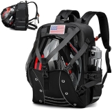Helmet Waterproof Motorcycle Backpack Helmet Bag for Men, Large Capacity Cycling Accessories Storage, Black (YB015-B)