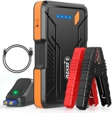 ZEVZO 1000A Peak Portable Car Jump Starter - 12V Auto Battery Booster Pack with Smart Clamps & LED Flashlight