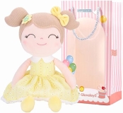 GLOVELEYA Soft Plush Baby Girl Doll Toy Gift Yellow 16 Inch