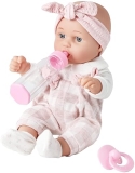 Baby Doll Gift Set with Pink Outfit, Pacifier, Blanket, and Bottle - Ideal Gift for Ages 3+