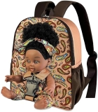 Baby Doll in Backpack Carrier for Toddlers 1-5 Years 10in Black