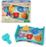 Learning Resources Seaside Pounding Bench Toy for Toddlers - Shape Sorter, Fine Motor Skills Development, Hammer Game"