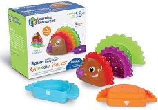 Learning Resources Spike the Fine Motor Hedgehog Rainbow Stackers - Montessori Stacking Toy, Ages 18+ months