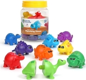 Learning Resources Snap-n-Learn Dinosaur Matching Toy for Fine Motor Skills, Counting & Sorting, 18 Pieces, Ages 2+"