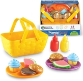 Learning Resources New Sprouts Picnic Set - 15-Piece Pretend Play Food for Toddlers