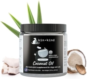 Kin+kind Organic Coconut Oil Pet Supplement - Skin & Coat Support for Dogs & Cats - Made in USA