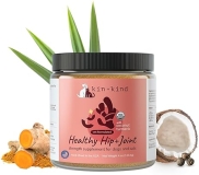Kin+kind Organic Hip & Joint Supplement for Dogs & Cats - Vet Formulated with Turmeric & Coconut - 4oz