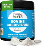 Four Leaf Rover Premium New Zealand Bovine Colostrum for Large Dogs - Skin, Gut, and Immune Support - 60-Day Supply
