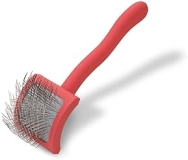 Chris Christensen Professional Grooming Slicker Brush for Small Dogs - Goldendoodles, Labradoodles, Poodles - Coral