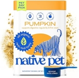 Native Pet Organic Pumpkin Powder for Dogs - Fiber-Rich Digestive Supplement - 30 Scoops