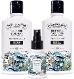 Poo-Pourri Fresh Sea Salt Toilet Spray Refill Bundle - 9oz x2 + 1.4oz Spray - Sea Salt Bergamot Eucalyptus