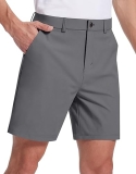 SERAMY Men's 7" Inseam Golf Dress Shorts with Stretch, Quick Dry Fabric - Perfect for Work or Casual Wear