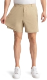 Birddogs Men's Khaki Shorts: Casual Slim Fit Stretch Shorts with Built-in Liner - Regular Length, 7" Inseam
